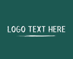 Teaching - School Chalk Wordmark logo design
