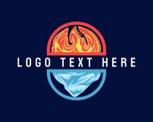 Iceberg - Hvac Heat Cold Refrigeration logo design