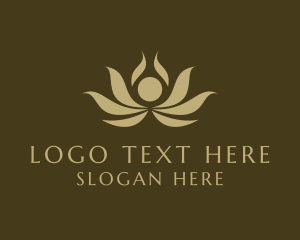 Meditation - Lotus Yoga Wellness logo design
