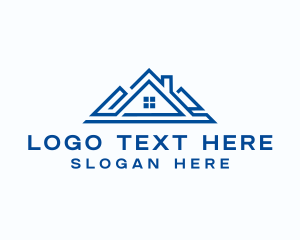 Residential - Geometric Roof Architecture logo design