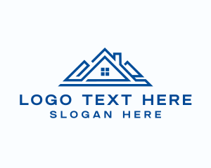 Geometric Roof Architecture Logo