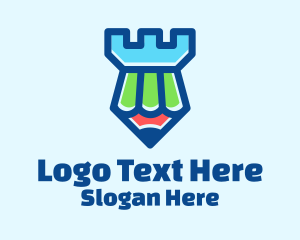 Fort - Pencil Turret Fort logo design