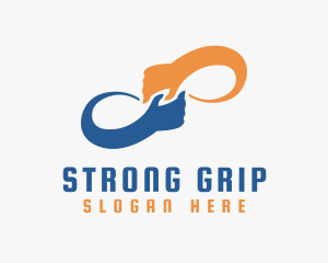 Grip - Holding Hands Infinity logo design