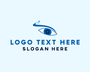 Contact Lens - Snowflake Optic Eye logo design