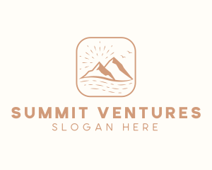 Mountaintop - Mountain River Adventure logo design