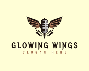 Tattoo Machine Wings logo design