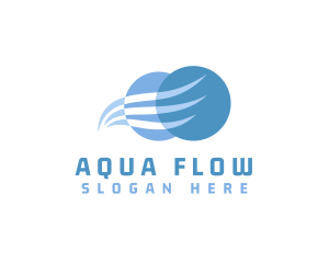 Flow - HVAC Air Ventilation logo design