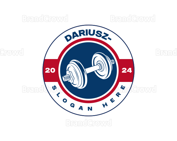 Dumbbell Fitness Gym Logo