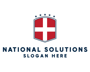 National - Danish National Shield logo design