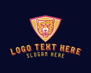 Streaming - Jaguar Animal Shield logo design