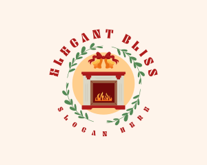 Celebration - Christmas Holiday Fireplace logo design
