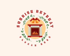 Holiday - Christmas Holiday Fireplace logo design