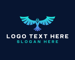Liberty - Flying Hawk Bird logo design