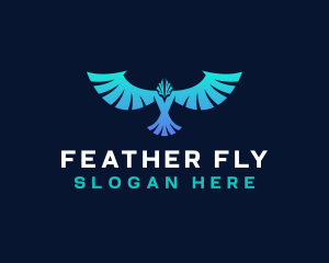 Flying Hawk Bird logo design