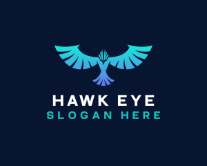 Hawk - Flying Hawk Bird logo design