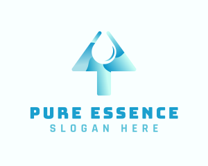 Pure - Arrow Water Drop logo design