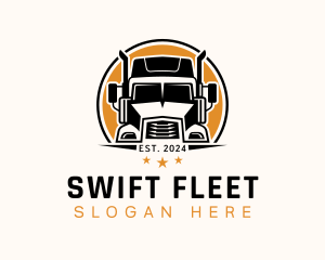 Truck Moving Logistics logo design