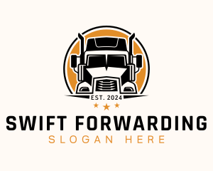 Truck Moving Logistics logo design