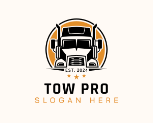 Tow - Truck Moving Logistics logo design