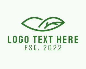 Leaf - Organic Leaf Lips logo design