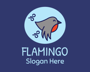 Flying Finch Bird Logo