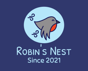 Robin - Flying Finch Bird logo design