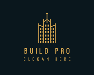 Golden Building Architecture logo design