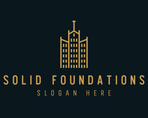 Building - Golden Building Architecture logo design