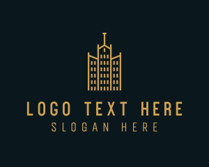 Establishment - Golden Building Architecture logo design