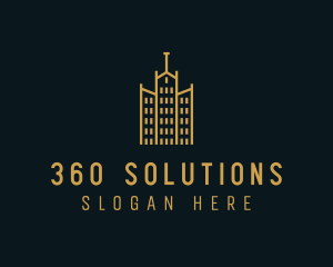 Golden Building Architecture logo design