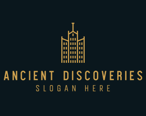 Golden Building Architecture logo design