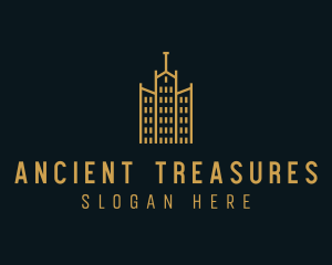 Golden Building Architecture logo design