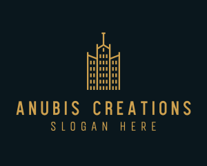 Golden Building Architecture logo design