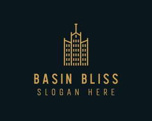 Golden Building Architecture logo design