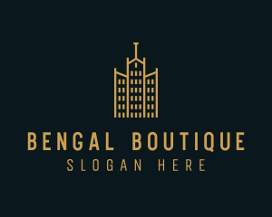 Golden Building Architecture logo design