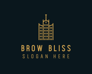 Golden Building Architecture logo design