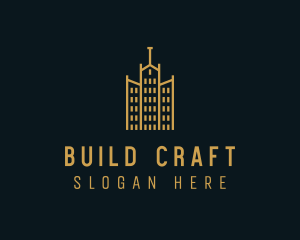 Golden Building Architecture logo design