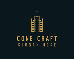 Golden Building Architecture logo design