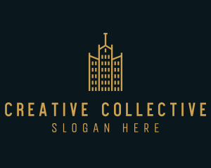 Golden Building Architecture logo design