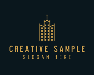 Golden Building Architecture logo design