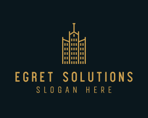 Golden Building Architecture logo design