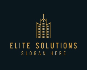 Golden Building Architecture logo design