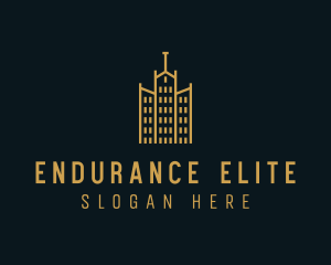 Golden Building Architecture logo design