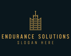 Golden Building Architecture logo design