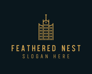 Golden Building Architecture logo design