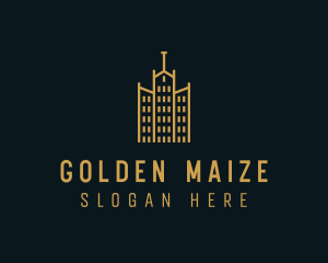 Golden Building Architecture logo design