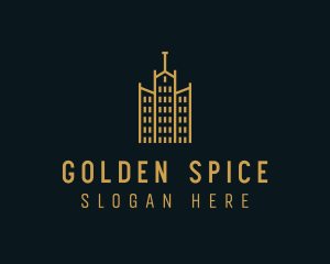 Golden Building Architecture logo design