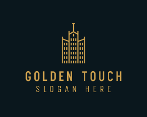 Golden Building Architecture logo design