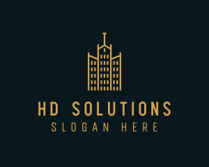 Golden Building Architecture logo design