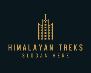 Golden Building Architecture logo design